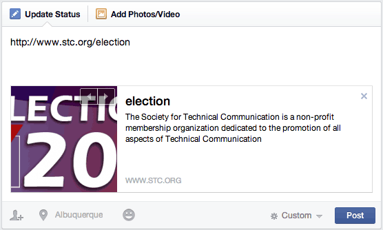 Facebook Preview Box: STC Election