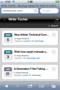 WriteTechie Mobile Site